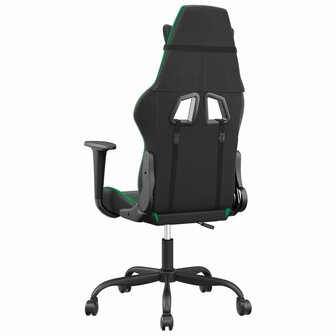 Gamestoel kunstleer zwart en groen 5