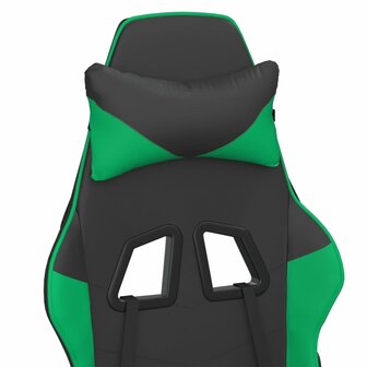 Gamestoel kunstleer zwart en groen 9
