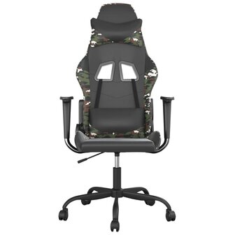 Gamestoel kunstleer zwart en camouflage 3