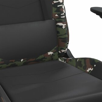 Gamestoel kunstleer zwart en camouflage 8
