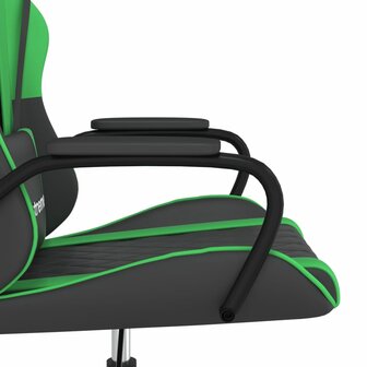 Gamestoel kunstleer zwart en groen 8