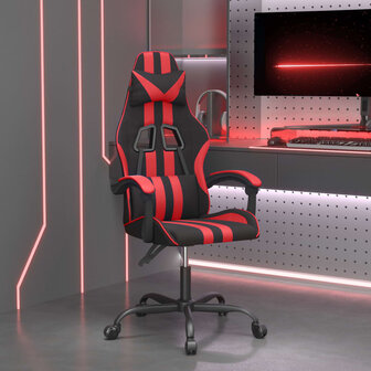 Gamestoel kunstleer zwart en rood 1