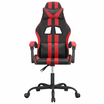Gamestoel kunstleer zwart en rood 3