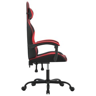 Gamestoel kunstleer zwart en rood 4