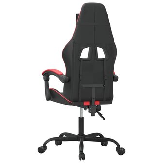 Gamestoel kunstleer zwart en rood 5