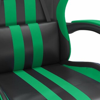 Gamestoel kunstleer zwart en groen 8