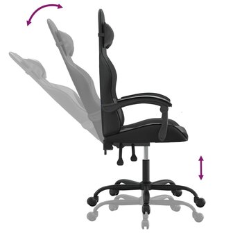 Gamestoel kunstleer zwart 6