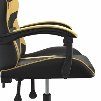 Gamestoel kunstleer zwart en goud 9