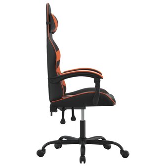 Gamestoel kunstleer zwart en oranje 4