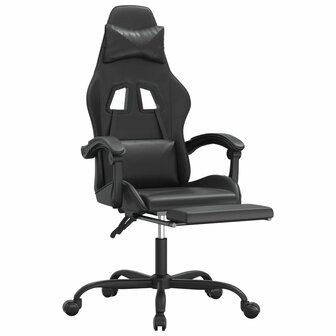 Gamestoel met voetensteun kunstleer zwart 6