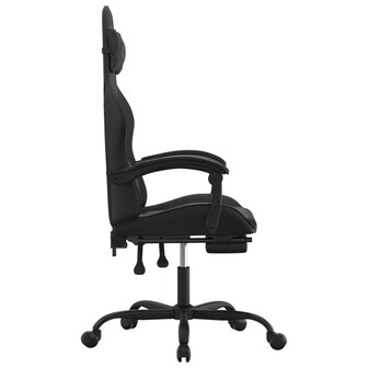 Gamestoel met voetensteun kunstleer zwart 4