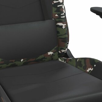 Massage gamestoel kunstleer zwart en camouflage 8