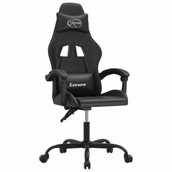 Gamestoel draaibaar kunstleer zwart 2