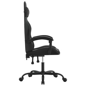 Gamestoel draaibaar kunstleer zwart 4