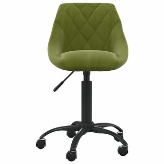 Kantoorstoel fluweel lichtgroen 2