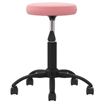 Bureaustoel fluweel roze 4