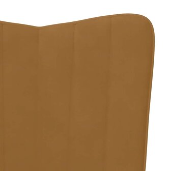 Relaxstoel fluweel bruin 6