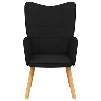 Relaxstoel stof zwart 3