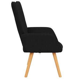 Relaxstoel stof zwart 4