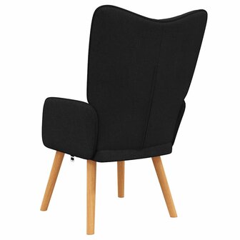 Relaxstoel stof zwart 5