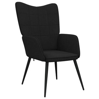 Relaxstoel stof zwart 2
