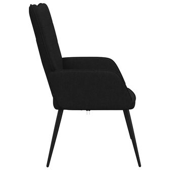 Relaxstoel stof zwart 5