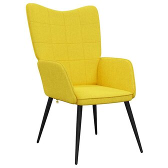 Relaxstoel stof mosterdgeel 2