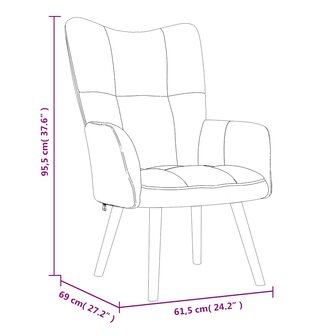 Relaxstoel fluweel blauw 8