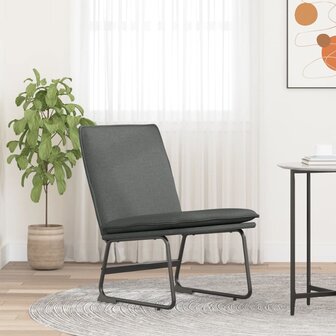 Loungestoel 52x75x76 cm stof donkergrijs 1