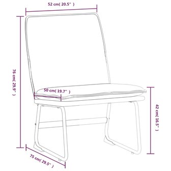 Loungestoel 52x75x76 cm stof donkergrijs 8