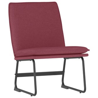Loungestoel 52x75x76 cm stof wijnrood 2