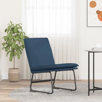 Loungestoel 52x75x76 cm stof blauw 1