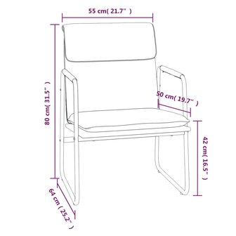Loungestoel 55x64x80 cm stof taupe 8