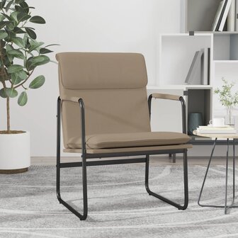 Loungestoel 55x64x80 cm kunstleer cappuccinokleurig 1