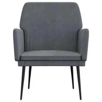 Fauteuil 62x79x79 cm fluweel donkergrijs 3