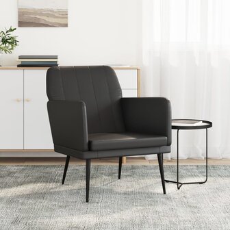 Fauteuil 61x78x80 cm kunstleer zwart 1
