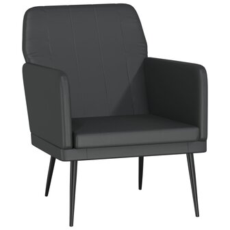Fauteuil 61x78x80 cm kunstleer zwart 2