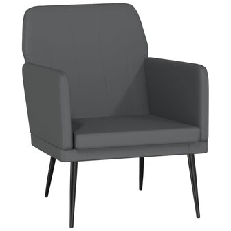 Fauteuil 61x78x80 cm kunstleer grijs 2