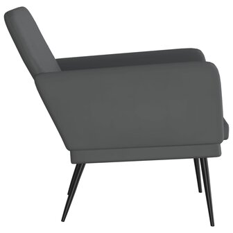 Fauteuil 61x78x80 cm kunstleer grijs 4