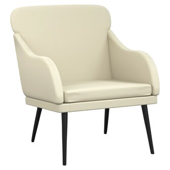 Fauteuil 63x76x80 cm kunstleer cr&amp;egrave;mekleurig 2