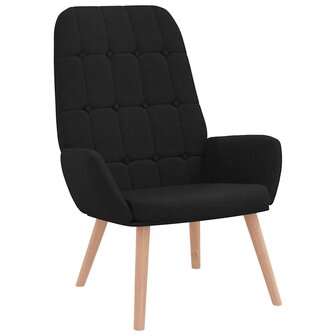Relaxstoel stof zwart 2