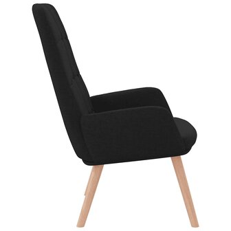 Relaxstoel stof zwart 4