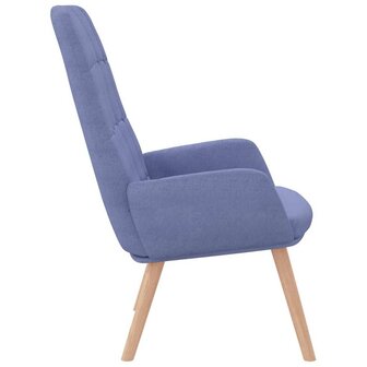 Relaxstoel stof jeansblauw 4