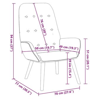 Relaxstoel stof jeansblauw 8
