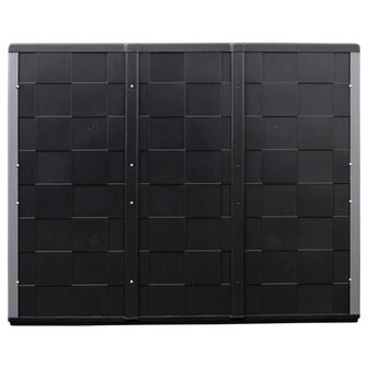 Tuinkast 102x37x84 cm polypropeen grijs en zwart 6