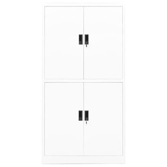 Kantoorkast 90x40x180 cm staal wit 2