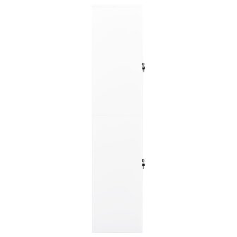 Kantoorkast 90x40x180 cm staal wit 3