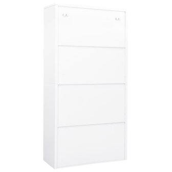 Kantoorkast 90x40x180 cm staal wit 4