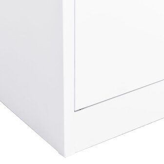 Kantoorkast 90x40x180 cm staal wit 6