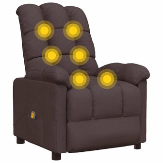 Massagestoel stof donkerbruin 6